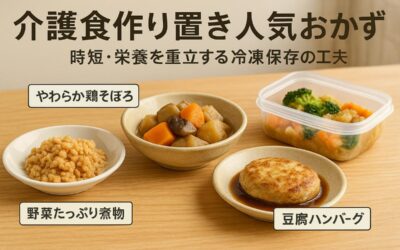 介護食レシピの作り置きで簡単時短と栄養を両立する高齢者向け人気おかずと冷凍保存ガイド